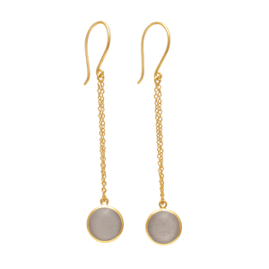 Genuine Fancy Moonstone Hook Earrings Handmade Earring Solid .925 Sterling Silver Fine Jewelry Casa De Plata - Product Image 1