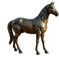 Sculpture de cheval en bronze grandeur nature sur mesure, décoration de jardin extérieur, statue équestre galopante moulée à la main pour la décoration de la propriété