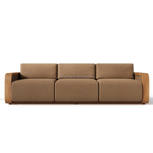 FERLY Nuevo Conjunto de Muebles de Patio <span class=keywords><strong>Modulares</strong></span> de Teca de Lujo Personalizables, Sofá Moderno para Jardín Exterior para Patio - Product Image 4