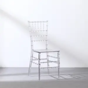 Wholesale Hotel Stackable Transparent Clear Chavari Tiffany Acrylic Chairs For Weddings And Banquet