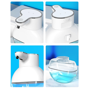 Distributeur automatique de savon moussant 400 ml avec recharge USB, capteur infrarouge, électrique, sans contact, à fixation murale pour usage domestique et extérieur - Product Image 3