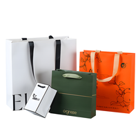 Factory Wholesale Luxury Custom Printed Paperboard Bag Recyclable Packaging for Clothing Shoes Gifts Flexiloop Handle Open Mouth