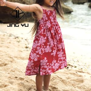 Vestido Hawaiano sin Mangas para Niñas Pequeñas con Estampado Hawaiano, Diseño Personalizado de Marca Propia - Product Image 2