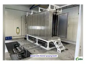 CE Manual top rail conveyor chemical surface pretreatment spray chamber pretreatment
