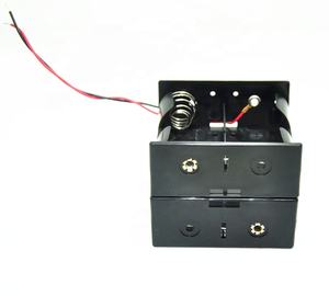 GT-144(WBL) 黑色塑料和黄铜材质 2 线 4 X 1.5V D 尺寸（UM-1*4）电池盒收纳盒 - Product Image 2