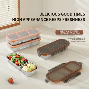Lekfre Ss304 Thép Không Gỉ PP Nắp Snack Hộp Rò Rỉ Bằng Chứng Xách Tay Thân Thiện Với Môi Lò Vi Sóng Tủ Lạnh An Toàn - Product Image 2