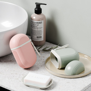 2 Pezzi Portasapone <span class=keywords><strong>da</strong></span> Viaggio Minimalista in Plastica - Portasapone con Vassoio Raccogligocce Impermeabile per Campeggio e Bagno - Product Image 5