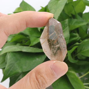 CHUSE Wholesale Natural Rutilated Quartz Rough Raw Crystals Gemstone Golden Rutile Rough <b>Point</b> Healing Stones - Product Image 4