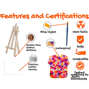 28 pièces de dessins de <span class=keywords><strong>peinture</strong></span> acrylique toile EASEL Art Painting Set, adapté à l'artiste enfants toile chevalet <span class=keywords><strong>peinture</strong></span> Set - Product Image 3