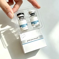 Boîte d'emballage personnalisée avec logo imprimé, plateau en plastique et étiquette pour flacon de 3 ml, 5 ml, 10 ml