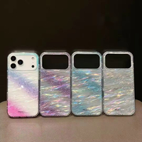 Coque de téléphone anti-chute en acrylique pour femme, motif nuage galaxie scintillant, luxe léger, personnalisée en usine, vente chaude, pour iPhone 17 16 15 Pro Max