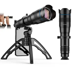 Apexel lente telescópica monocular 36x, lente para câmera móvel, lentes de telescópio com vidro óptico, para iphone 11 pro