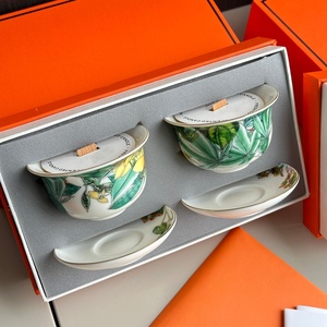 Luxurious ceramic tea cup and saucer romantic soy wax scented <b>candle</b> for art display party <b>gift</b> - Product Image 2