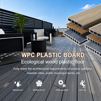 Dalles de terrasse en composite WPC durables et imperméables pour l'extérieur, 18 mm, modernes, minimalistes, gaufrées