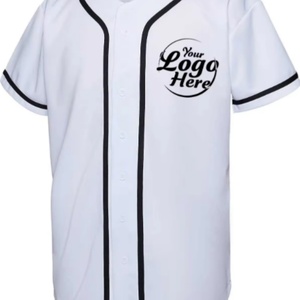 Men's Athletic Jersey <b>Short</b> <b>Sleeve</b> <b>Cardigan</b> Baseball T-Shirt Breathable and Loose Fit Plain Dyed Bulk Price Comfortable Shirt - Product Image 3