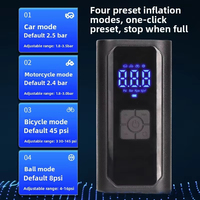 Pompe à air portable sans fil pour voiture et moto, jauge de pression des pneus monocylindre, éclairage d'avertissement, chargement USB