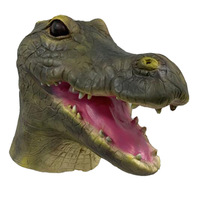 Masque de crocodile réaliste effrayant en latex pour adulte, masque intégral pour les fêtes d'Halloween et de Noël
