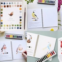 Livre de coloriage unique à motifs floraux aquarelle pour la décoration de la maison et idée cadeau, 40 feuilles