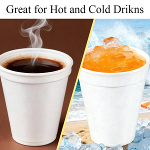 Gobelets en mousse jetables personnalisés en gros, boissons froides à emporter, gobelets en polystyrène blancs - Product Image 4
