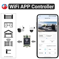 Pengontrol aplikasi WiFi 4 pintu Relay, untuk pintu industri garasi geser dengan peringatan Status Real Time