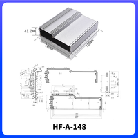 Boîtier d'amplificateur en aluminium extrudé anodisé, boîtier de projet en aluminium extrudé, boîtier électronique en aluminium, boîtier d'amplificateur en aluminium