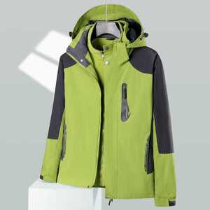 Veste coupe-vent 3 en 1 pour homme, avec doublure en polaire, pour l'automne et l'hiver, vêtements de travail personnalisables avec impression de logo - Product Image 2