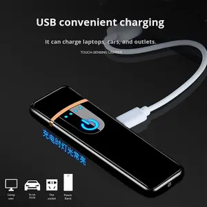 Encendedor Electrónico Recargable USB Mini con Sensor Táctil, de Plástico, Moderno, Simple, Personalizado, Creativo, para Regalo - Product Image 3