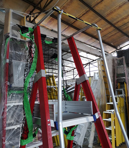 Nhà Máy Giá Tùy Chỉnh Kích Thước Sợi Thủy Tinh Nền Tảng Thang Cường Độ Cao Hai Mặt FRP Thang - Product Image 3