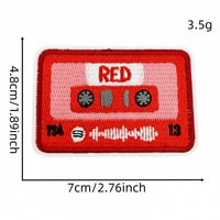 Nouvelle Série Rouge : Patch thermocollant brodé style 'Cool Girl' avec motifs Cœur, Nœud, Capsule, Fraise et Carte pour vêtements et accessoires