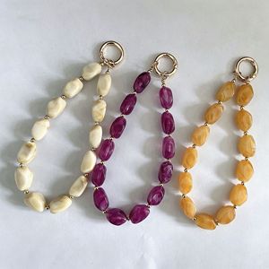 Llavero de pulsera de resina acrílica con cuentas de moda 2026 para mujer, bonito soporte para llaves de coche, llavero, pulsera - Product Image 2
