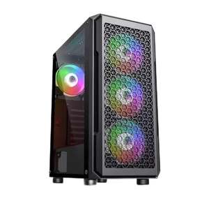 338 nouveau Design USB3.0 <span class=keywords><strong>ATX</strong></span> Gaming PC Case Aluminium Mid Tower Computer Case avec ports audio et VGA avant en verre trempé - Product Image 1