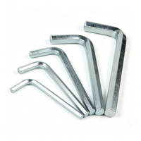 Kunci Allen Tipe L Baja Karbon Berlapis Seng Berkualitas Tinggi DIN 911 22A untuk Furnitur 1.5mm 2mm 2.5mm 3mm 4mm 5mm 6mm