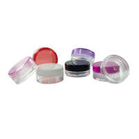 Pots de maquillage cosmétiques vides en plastique 3g/5g avec logo personnalisé échantillon transparent rechargeable pots de fard à paupières crème baume à lèvres
