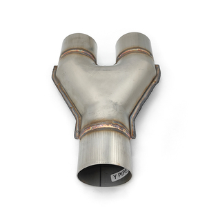 Système d'échappement à double sortie en acier inoxydable <span class=keywords><strong>2</strong></span>.5 "Entrée <span class=keywords><strong>2</strong></span>.5" Tuyau d'échappement en Y à souder 10 "de long - Product Image 6