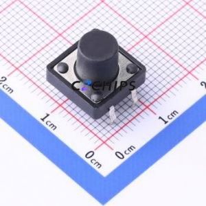 TSF001A09526A Tactile Switch DIP-4P,12x12mm Switch Round Button 2.6N Through Hole 12mm - Product Image 1