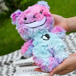 Peluche ours en peluche multicolore tie-dye personnalisée personnalisée, matériaux recyclés, jouets en peluche doux ridiculement mignons - Product Image 3