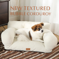 Canapé-Lit pour Animaux en Peluche, Coussin Amovible en Coton PP, Nid Douillet et Chaud pour Chats et Chiens