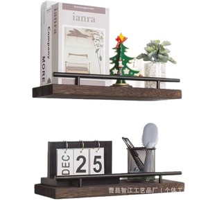 Wooden <b>wall</b>-<b>mounted</b> <b>shelf</b>, single-<b>shelf</b>, book and magazine storage rack, <b>wall</b>-<b>mounted</b> decoration for succulent plants. - Product Image 5