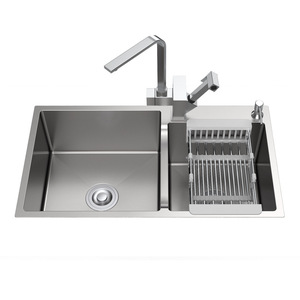 Stainless Steel Single Bowl Kitchen Sink Large Single Bowl Undermount Dish Washing Sink Vegetable Washing Basin - Product Image 5