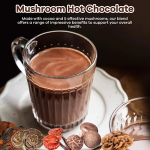Poudre de chocolat chaud aux champignons, supplément de latte au <span class=keywords><strong>cacao</strong></span> non sucré aux 5 champignons, marque privée - Product Image 3