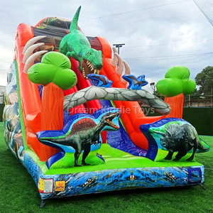 Château gonflable <span class=keywords><strong>dinosaure</strong></span> unisexe en PVC commercial avec toboggan et piscine, aire de jeux extérieure, jouet rebondissant pour enfants - Product Image 1