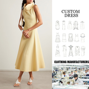 Zarif kadın o-boyun kolsuz A-Line uzun elbise rahat kat-uzunluk yaz doğum günü partisi akşam elbise doğal bel - Product Image 2