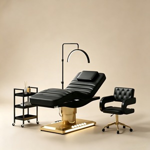 Table de massage électrique chauffante de luxe, chaise de podologie médicale pour spa et salon, lit de soin esthétique pour esthéticienne, traitement du visage et des cils - Product Image 3