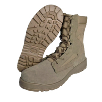 PUPU botte de randonnée en plein air fermeture éclair Style cuir tissu formation anti-dérapant fonctions couleur sable pour hommes