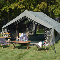 Tente gonflable de camping extérieure 12 places, une pièce, un salon, en tissu Oxford, quatre saisons, imperméable 2000-3000 mm