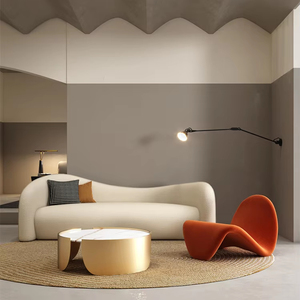 Tavolino da tè moderno e minimalista italiano con lastra di roccia creativa madre bambino in metallo, mobili da salotto di lusso - Product Image 5