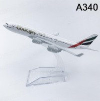 Modèle réduit d'avion Emirates A380 A340 B777 à l'échelle 1:400, 16 cm, en alliage, avec trains d'atterrissage, jouets éducatifs sur l'aviation