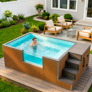 Large FRP Acrylic Equipment Multifunctional Outdoor Swimming Pool Pump Low Maintenance Fiberglass Above Ground Swimming Pool - Product Image 5