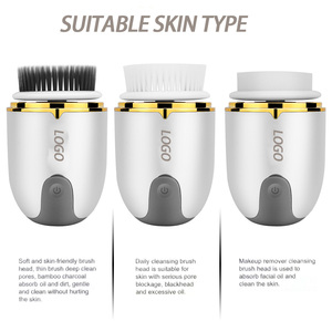 <span class=keywords><strong>Brosse</strong></span> nettoyante <span class=keywords><strong>visage</strong></span> électrique 3-en-1 vibrante et rechargeable, étanche, pour un nettoyage en profondeur - Product Image 5