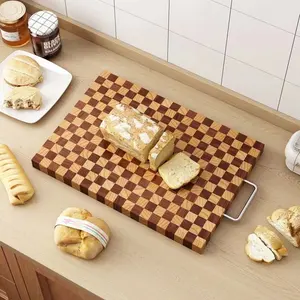 High Quality Eco-Friendly Checkerboard Pizza Crust Bread European Design Style Chopping Boards Home Party Pack Paper Ingredients